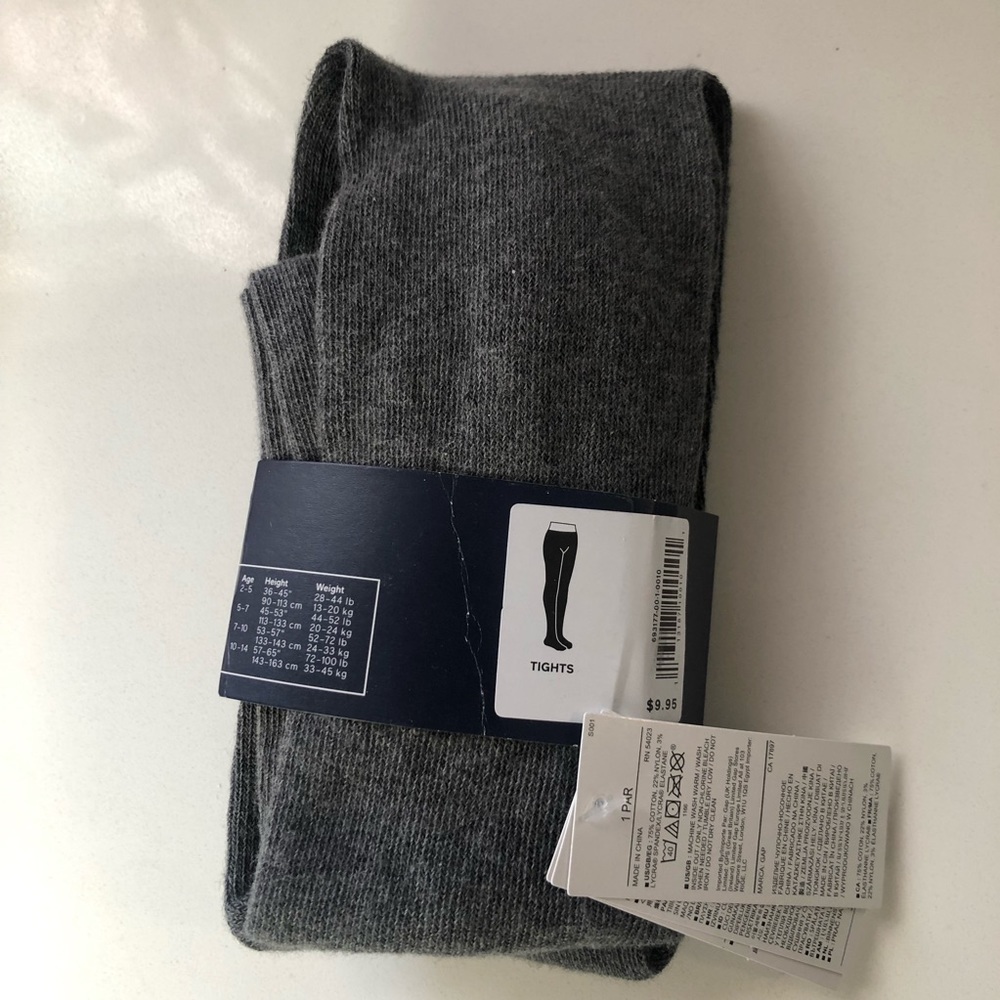 Gap Kids sweater tights, gray